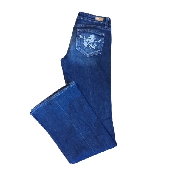 PAIGE Laurel Canyon Rose Vine Bootcut Jeans W28 - Picture 1 of 6